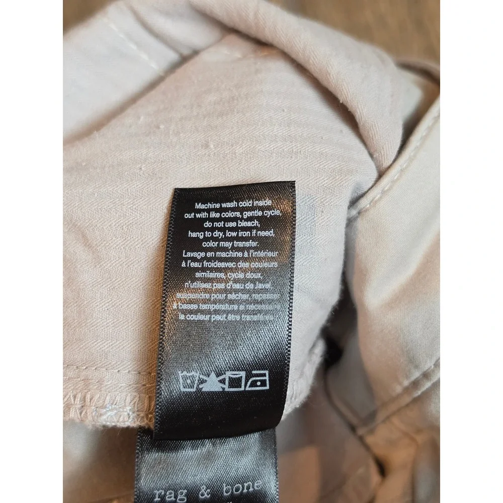 Rag & Bone Mens Standard Chino Natural Gray Cotton Sateen Pants 33 NWT